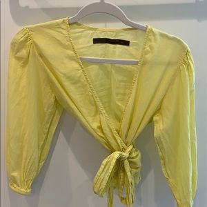 Enza Costa Cotton Voile Wrap Top